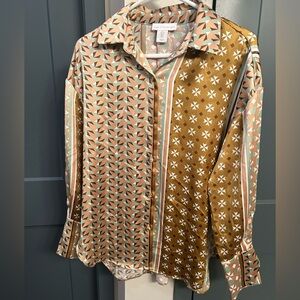 House of Harlow 1960 Multicolor Geometric Blouse